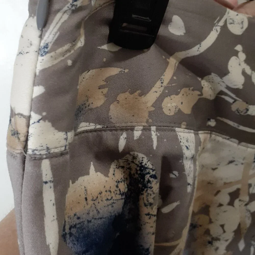 Alfani Abstract Skirt Paint Splatter Size 10 Multicolor Brown Blue Pencil Mini - Picture 8 of 10